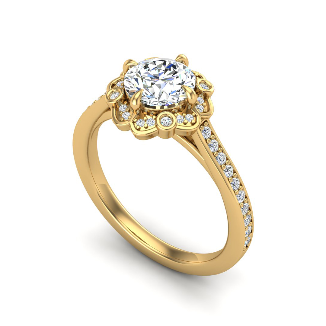 Octavia Halo Engagement Ring